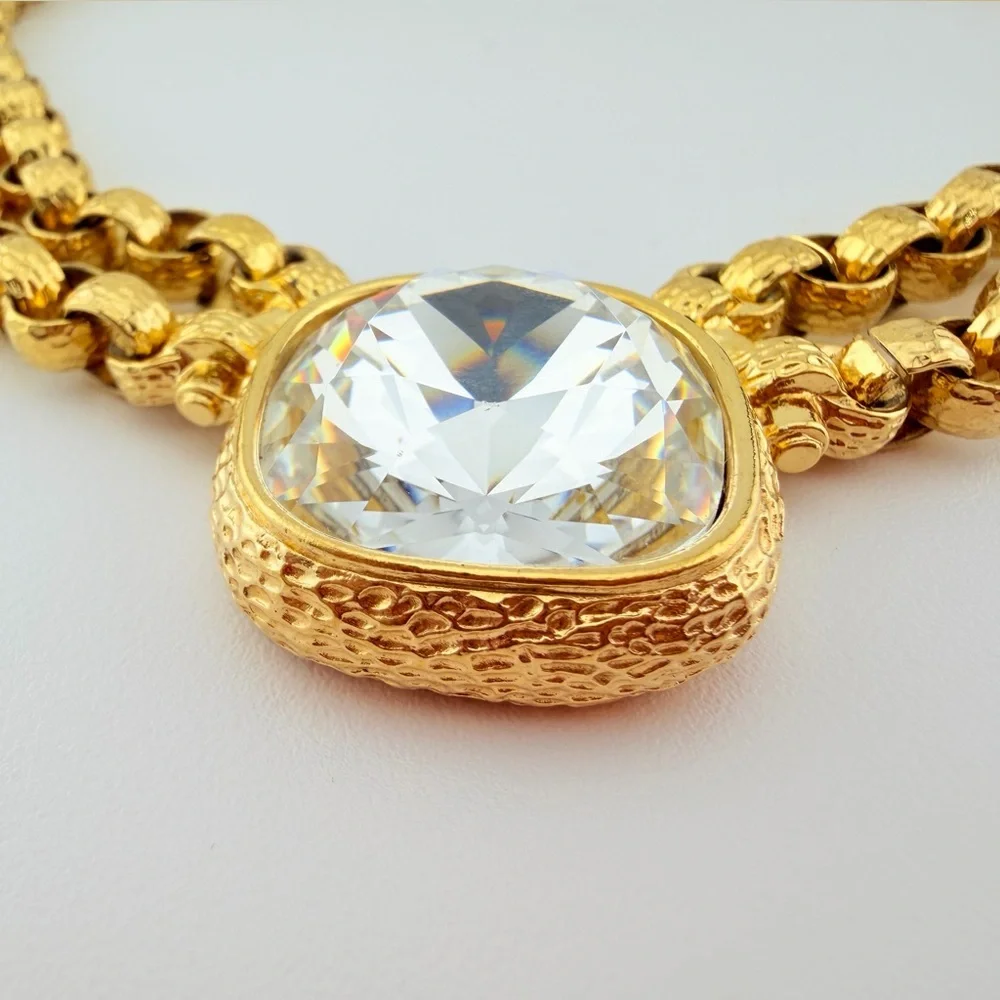 Rare vintage Swarovski chunky link chain necklace